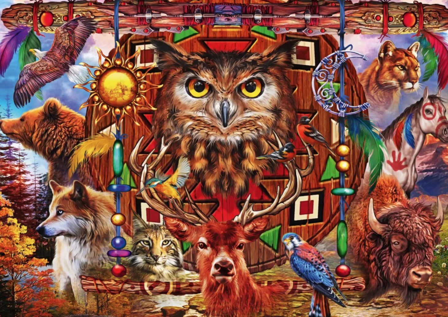 Bluebird Puzzle Totem animal - puzzle de 4000 pièces