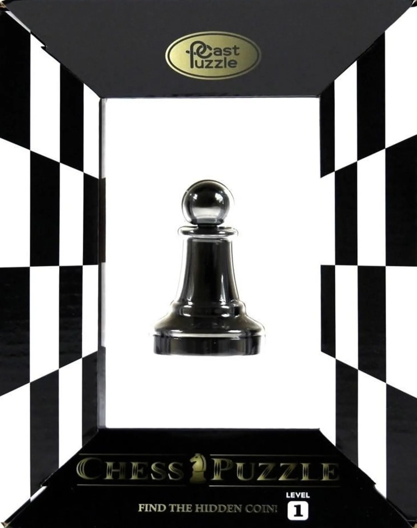 Cast Puzzle Pion Noir - Pièce d'échecs - Casse-tête de Cast