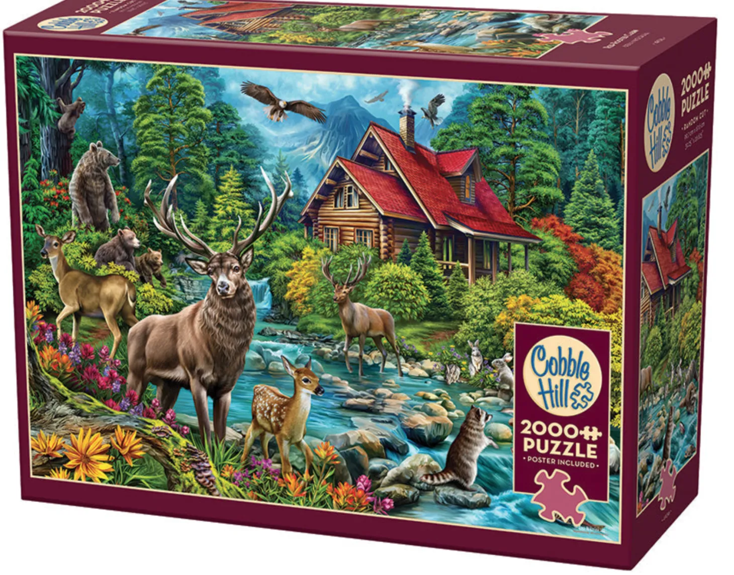 Cobble Hill Cabane au toit rouge - puzzle de 2000 pièces
