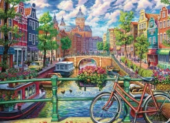 Cobble Hill Canal d'Amsterdam - puzzle de 1000 pièces