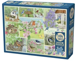 Cobble Hill Oiseaux de jardin au Printemps - puzzle de 500 pièces XL