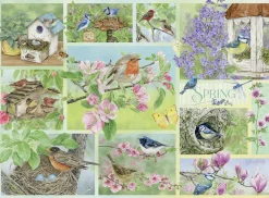 Cobble Hill Oiseaux de jardin au Printemps - puzzle de 500 pièces XL