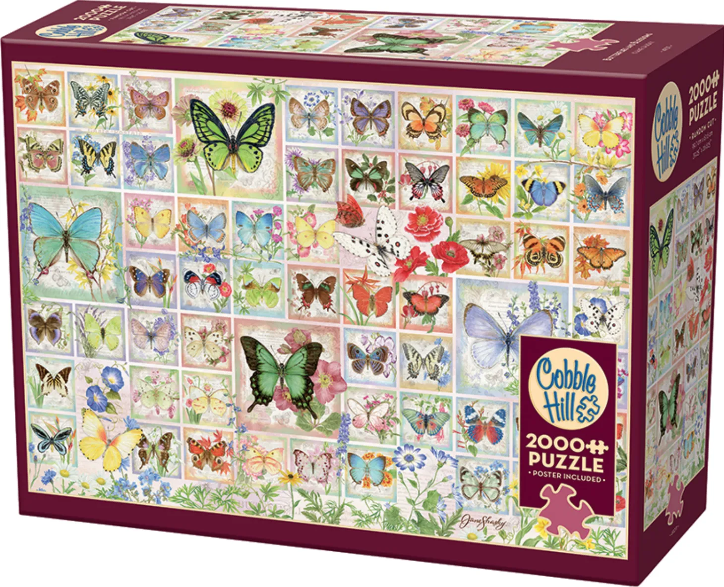 Cobble Hill Papillons et fleurs - puzzle de 2000 pièces