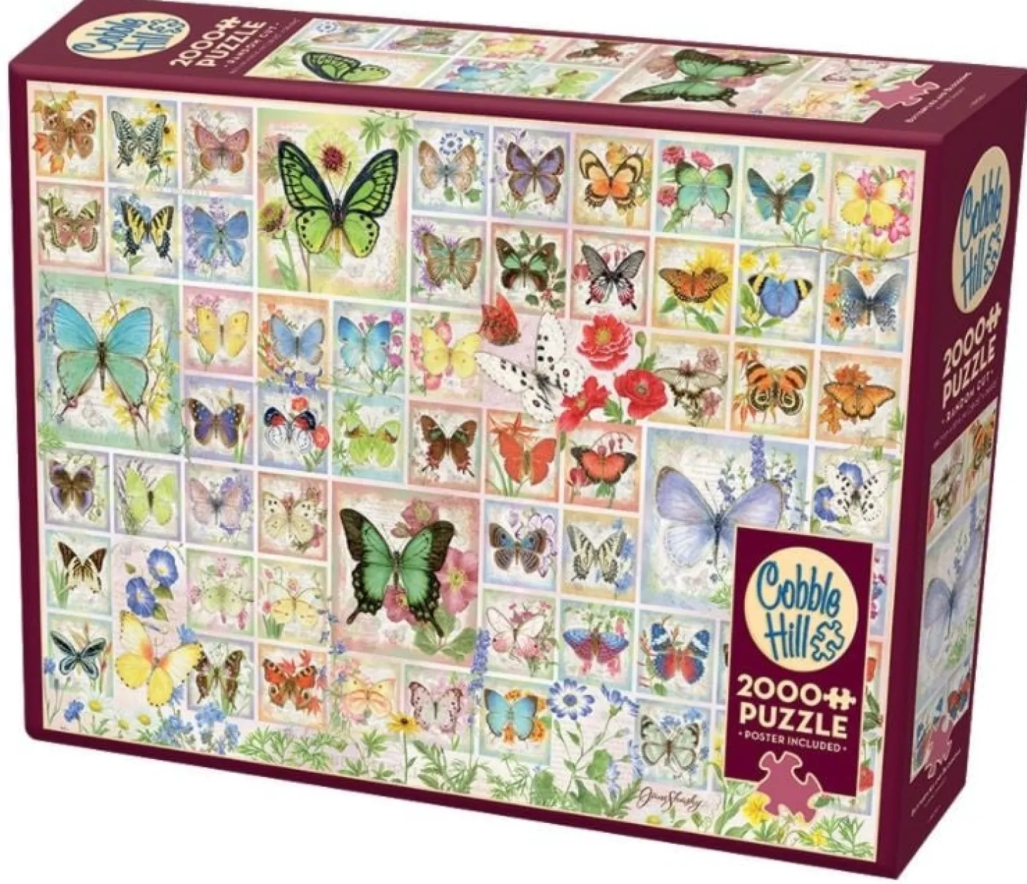 Cobble Hill Papillons et fleurs - puzzle de 2000 pièces