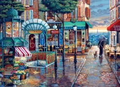 Cobble Hill Promenade sous la Pluie - puzzle de 1000 pièces