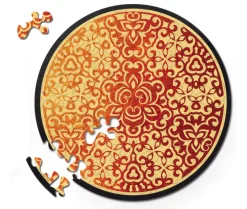 Curiosi Feu - Puzzle Ronde Recto-Verso en Bois - 88 pièces