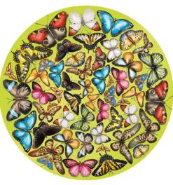 Curiosi Papillon - Puzzle Double-face Ronde en Bois - 424 pièces