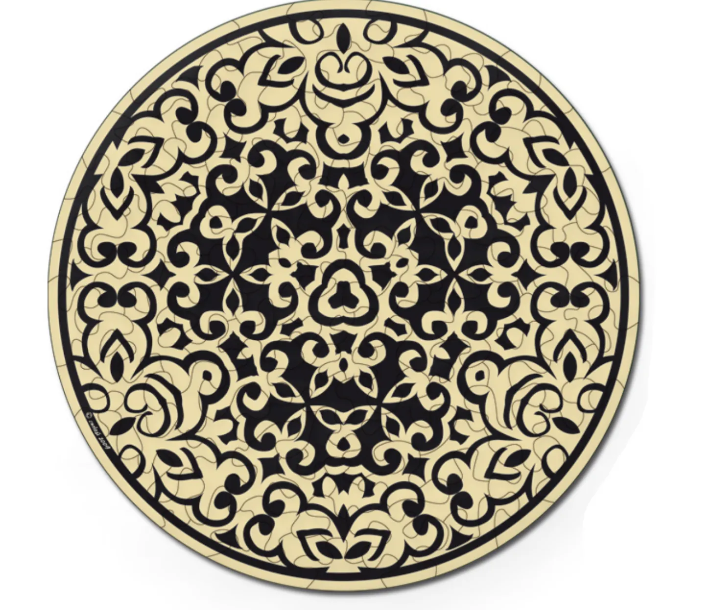 Curiosi Puzzle Double Sable - Puzzle Ronde Recto-Verso en Bois - 88 pièces