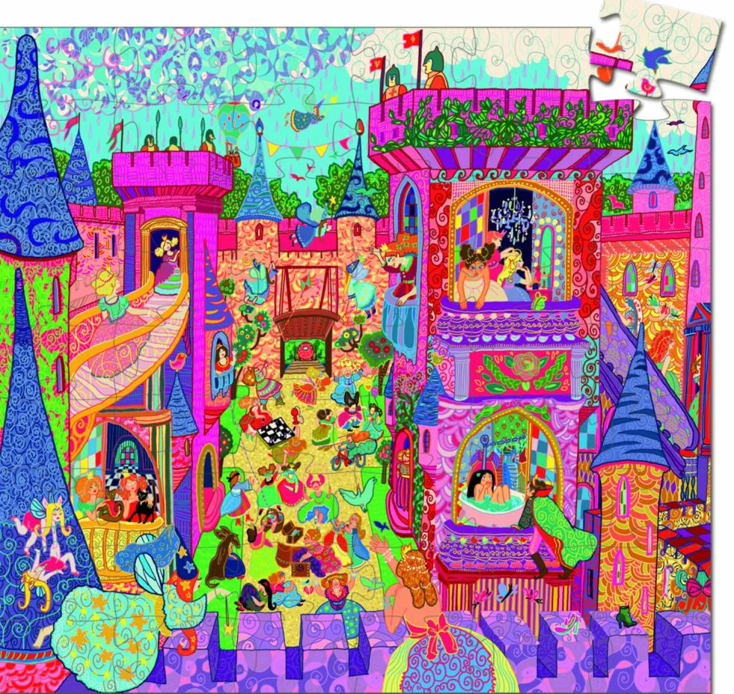 Djeco Château de conte de fées - Puzzle de 54 pièces