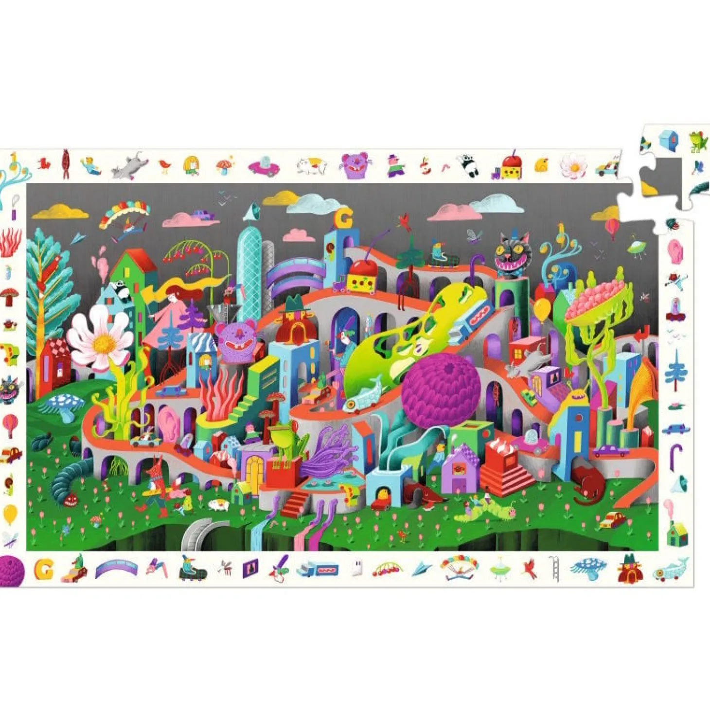 Djeco Crazy Town - Puzzle Observation de 200 pièces