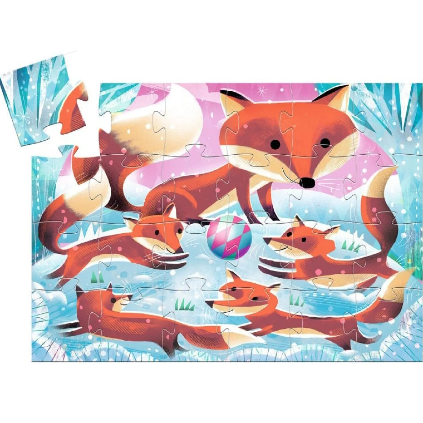 Djeco Ginger, Petit Renard - Puzzle Silhouette de 24 pièces