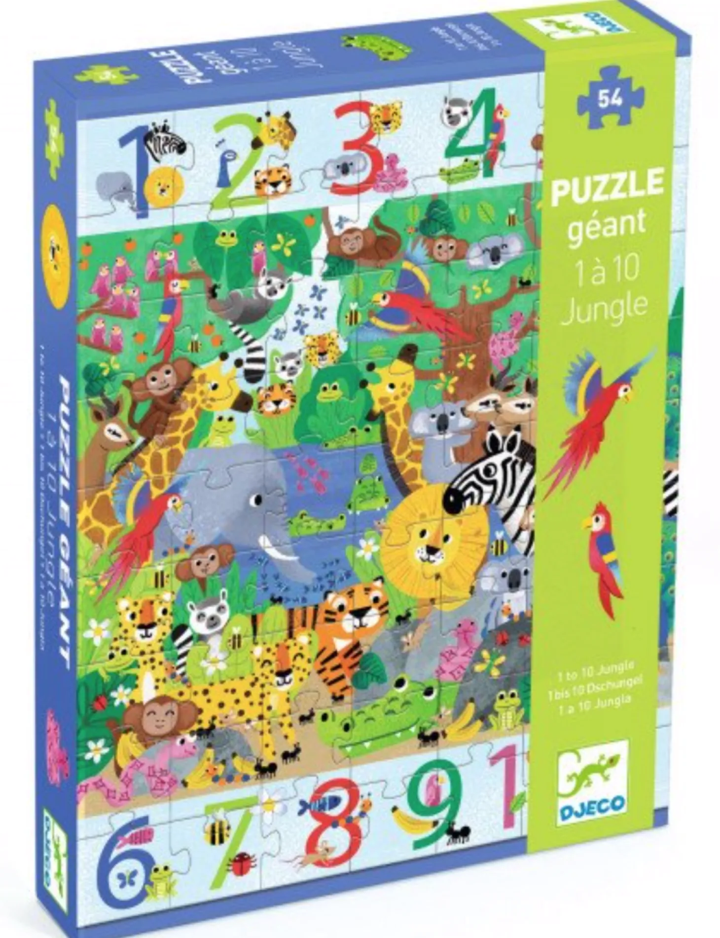 Djeco Jungle - de 1 à 10 - 54 pièces