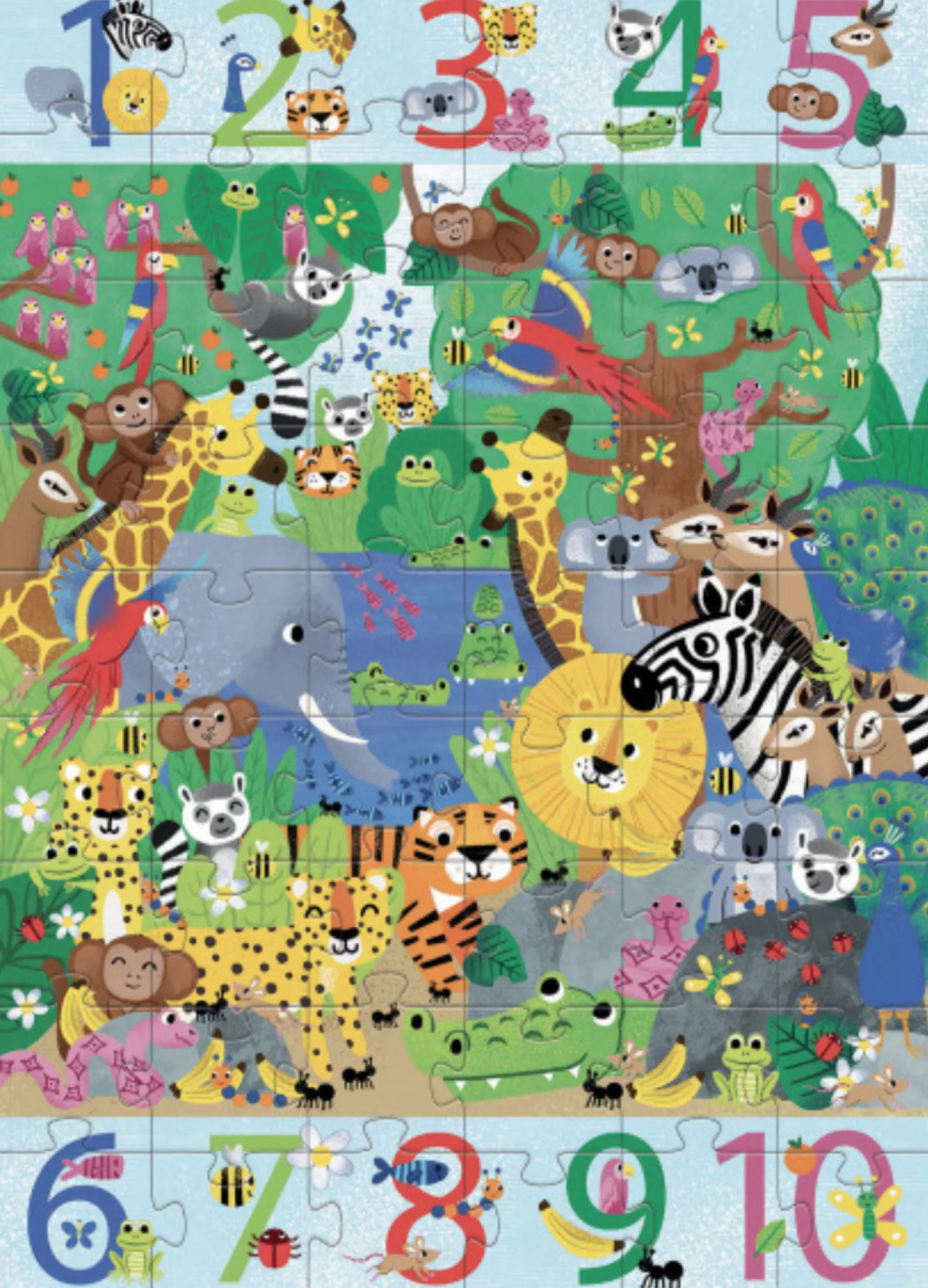 Djeco Jungle - de 1 à 10 - 54 pièces