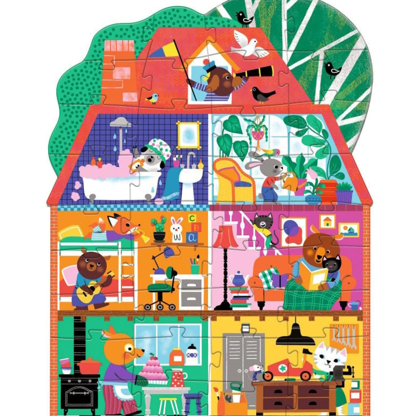 Djeco La Maison des P'tit Copains - Puzzle Géant de 36 pièces