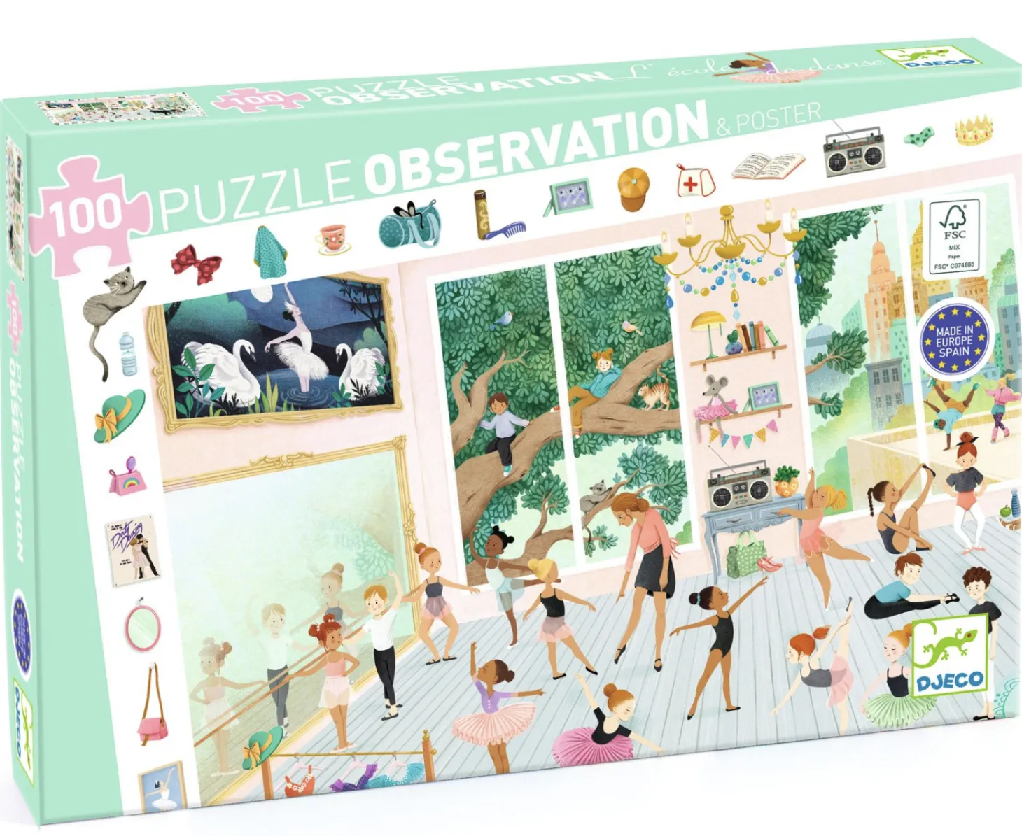 Djeco L'école de danse - puzzle de 100 pièces
