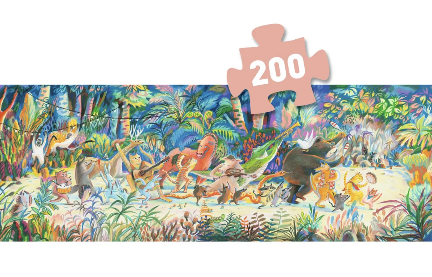 Djeco Orchestre de musique de bois - puzzle de 200 pièces - Panorama