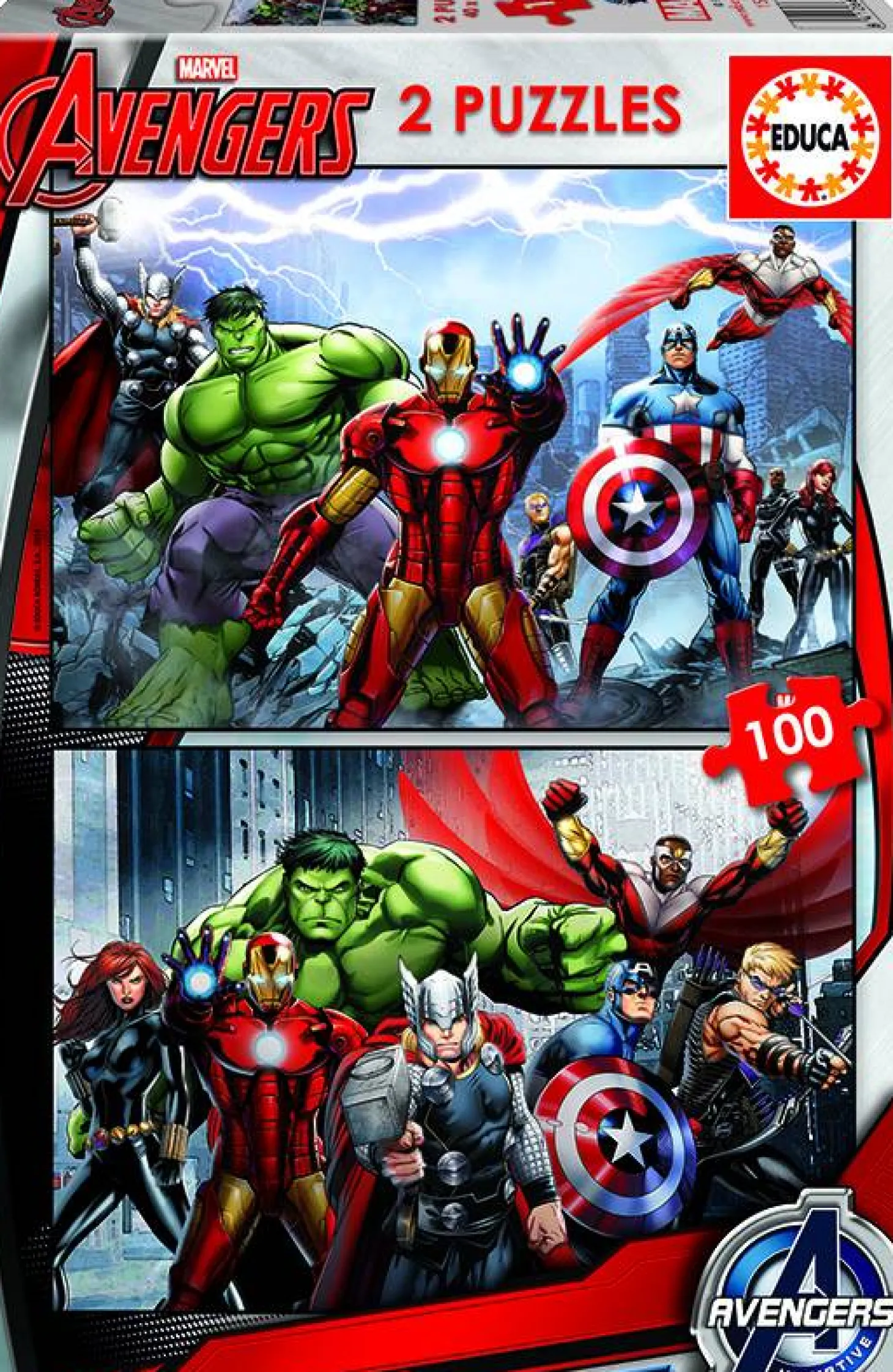 Educa Avengers - 2 puzzles de 100 pieces