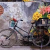 Educa Bicyclette avec des fleurs - puzzle de 500 pièces