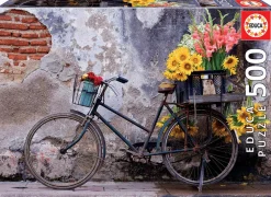 Educa Bicyclette avec des fleurs - puzzle de 500 pièces