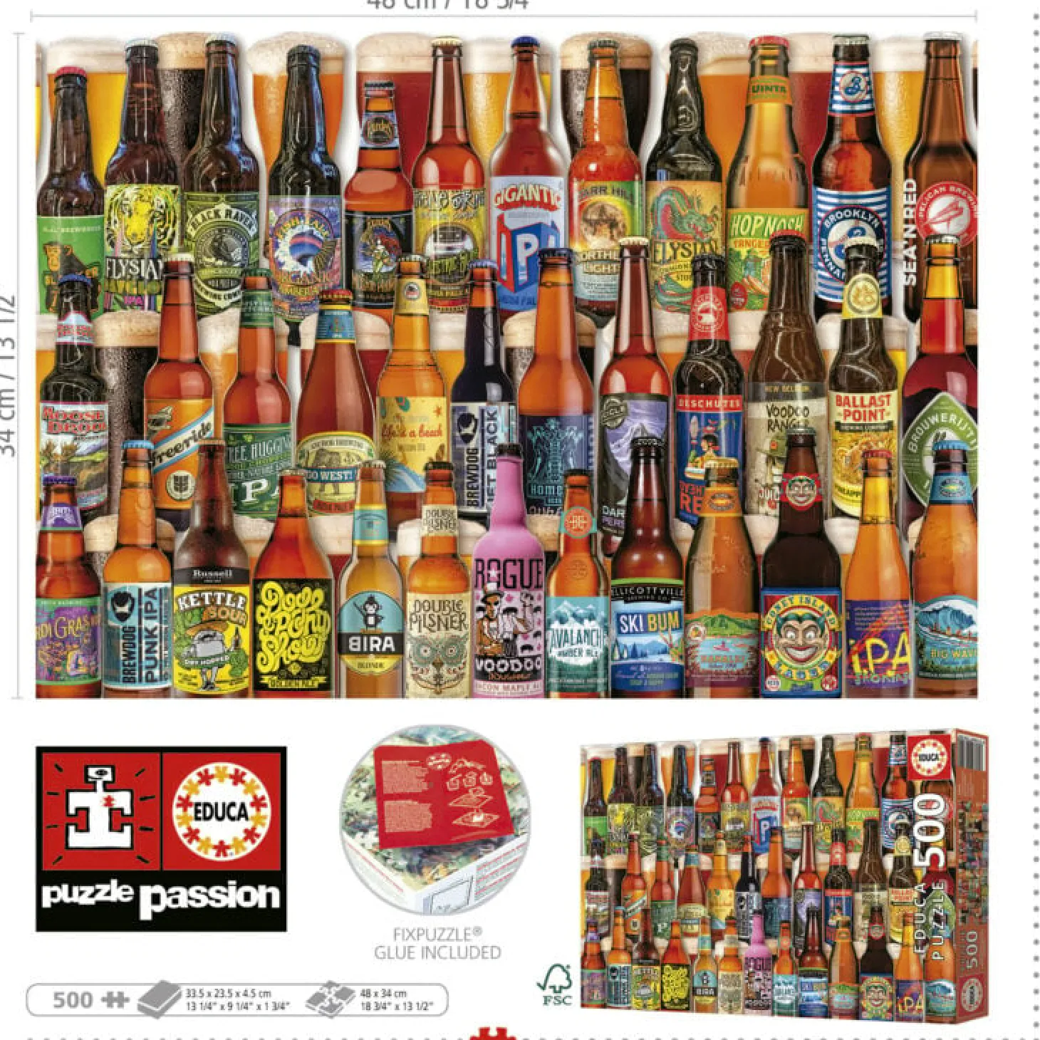 Educa Bières Artisanales - puzzle de 500 pièces