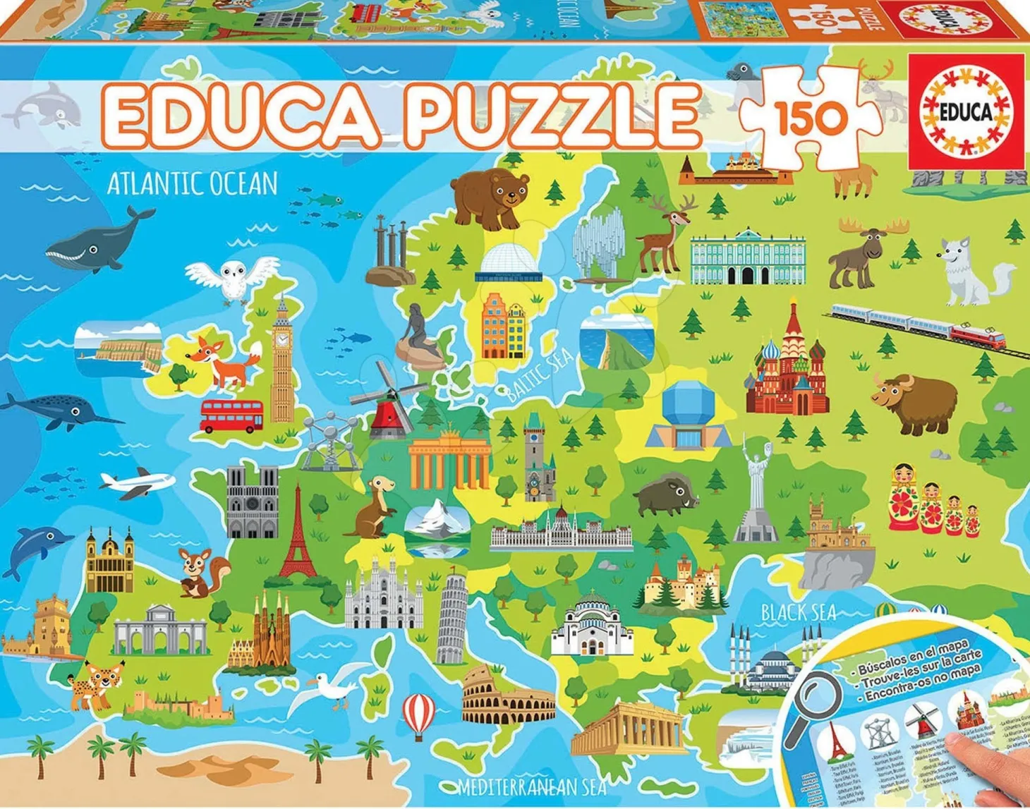Educa Carte de l'Europe - puzzle de 150 pièces