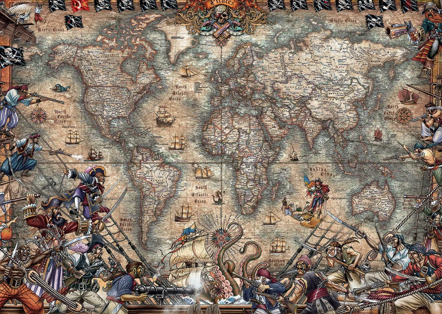 Educa Carte des Pirates - puzzle de 2000 pièces