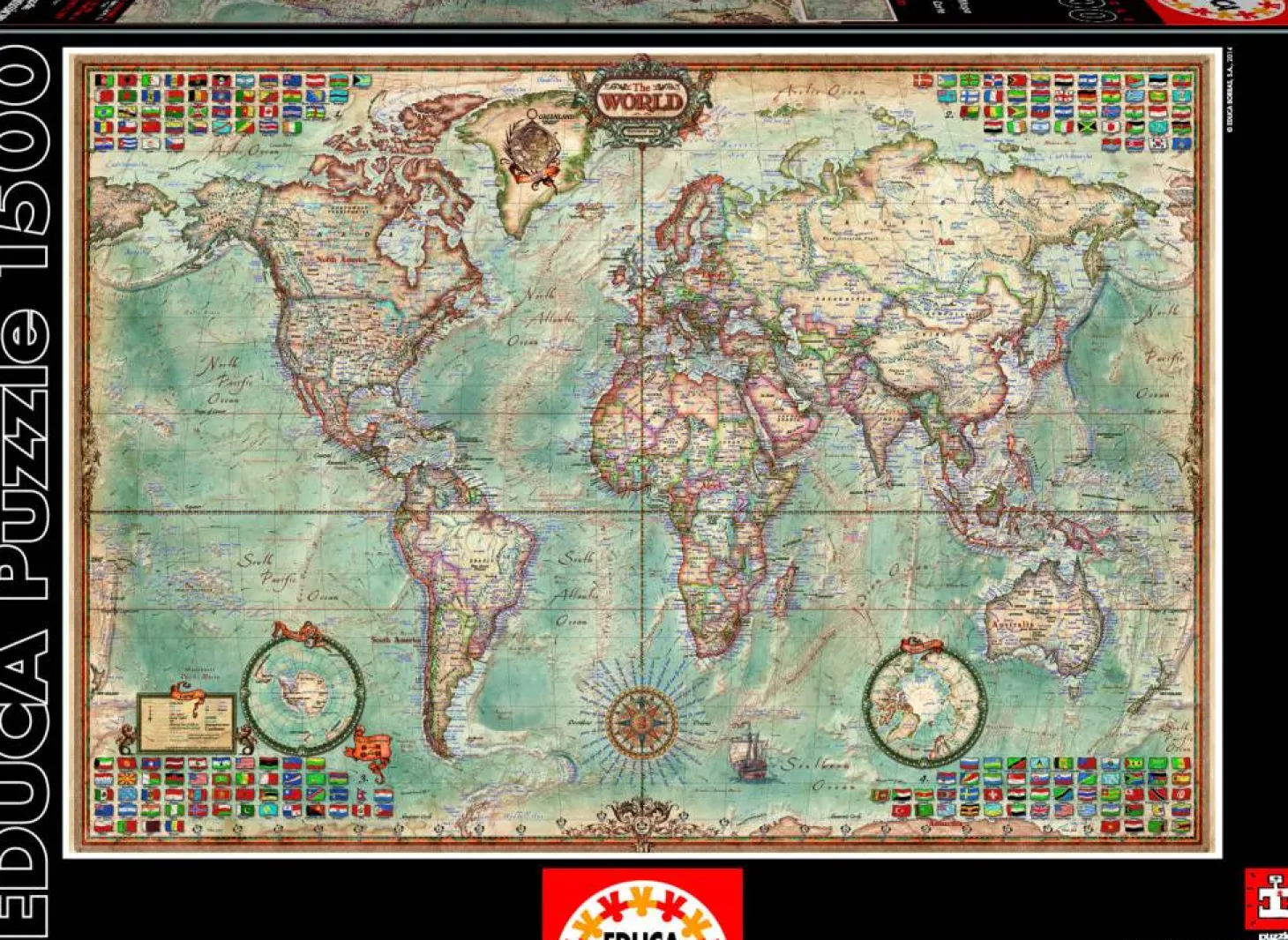 Educa Carte du monde - 1500 pièces