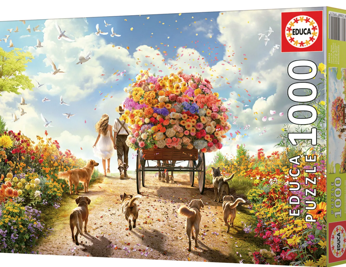 Educa Chariot de Fleurs - puzzle de 1000 pièces