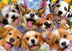 Educa Chiots Selfie, Howard Robinson - puzzle de 1000 pièces