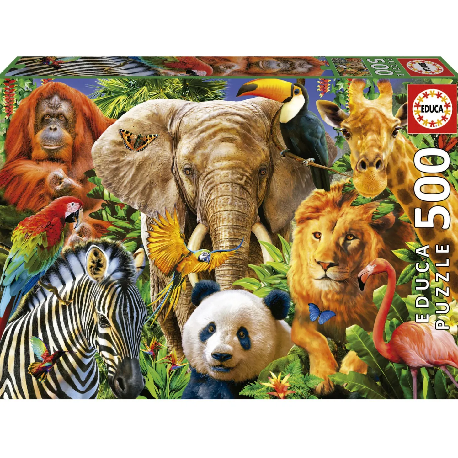 Educa Collage Animaux Sauvages - puzzle de 500 pièces