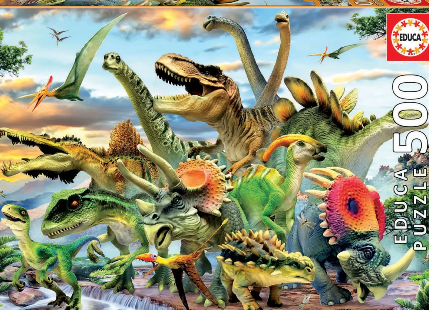 Educa De puissants dinosaures - puzzle de 500 pièces