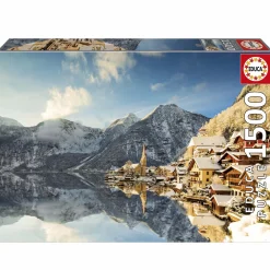 Educa Hallstatt sous la neige - Autriche - puzzle de 1500 pièces