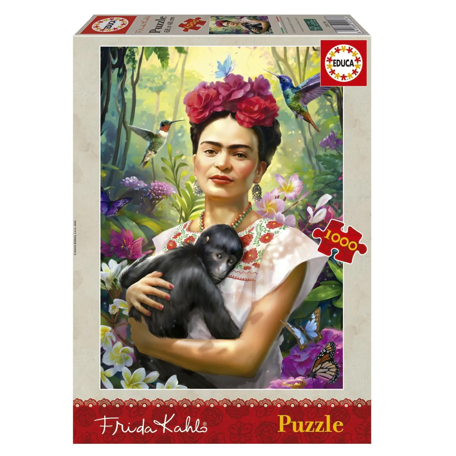 Educa Jardin de vie, Frida Khalo - puzzle de 1000 pièces