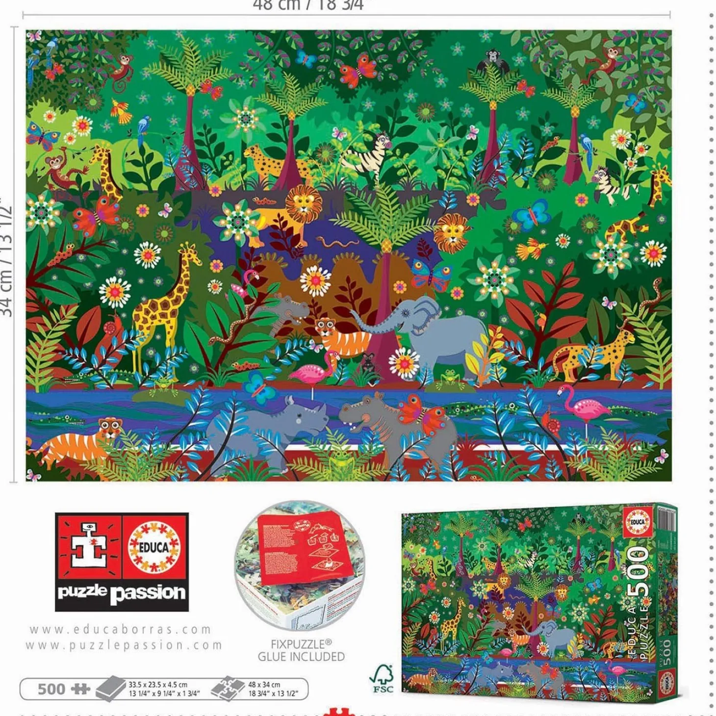 Educa Jungle - puzzle de 500 pièces