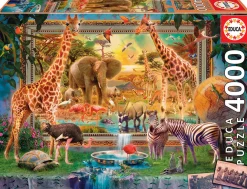 Educa La Savana prend vie - puzzle de 4000 pièces