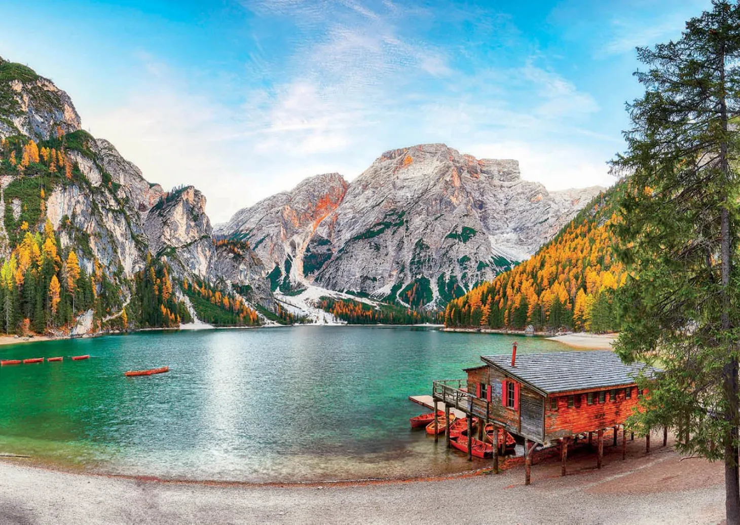 Educa Lago di Braies en automne - puzzle de 3000 pièces