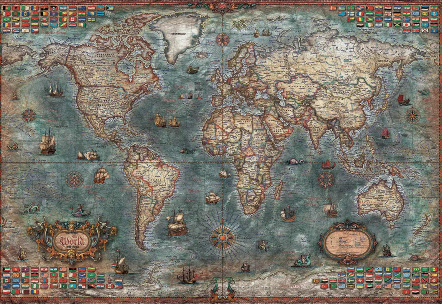 Educa Mappemonde Historique - 8000 pièces