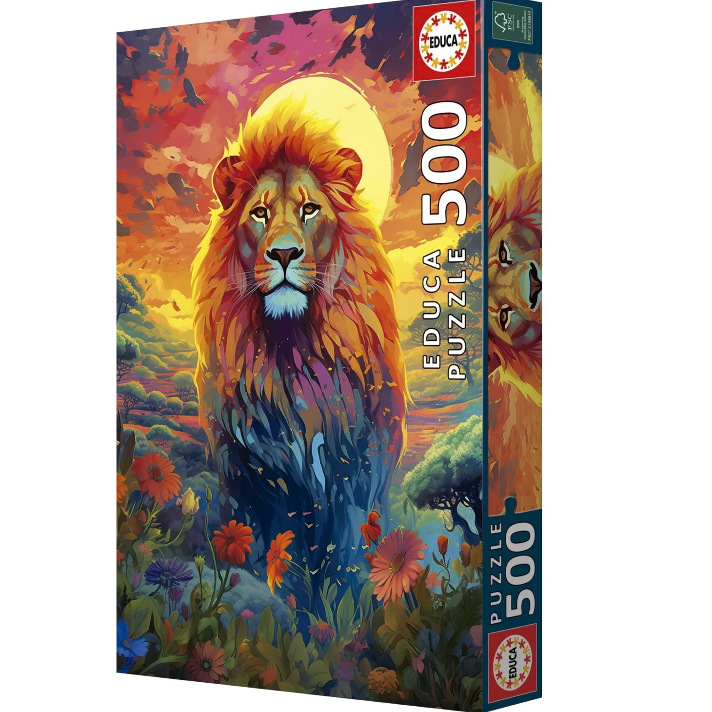 Educa Regard Majestueux du Lion - puzzle de 500 pièces