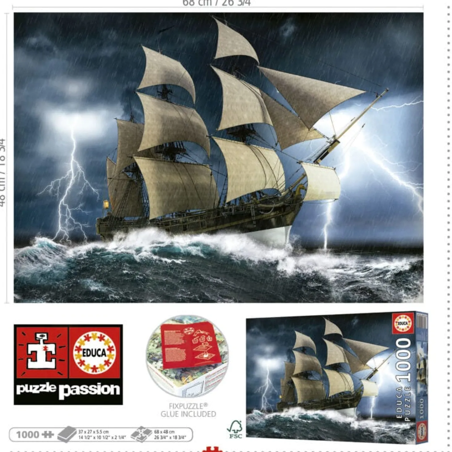 Educa Tempête Parfaite - puzzle de 1000 pièces