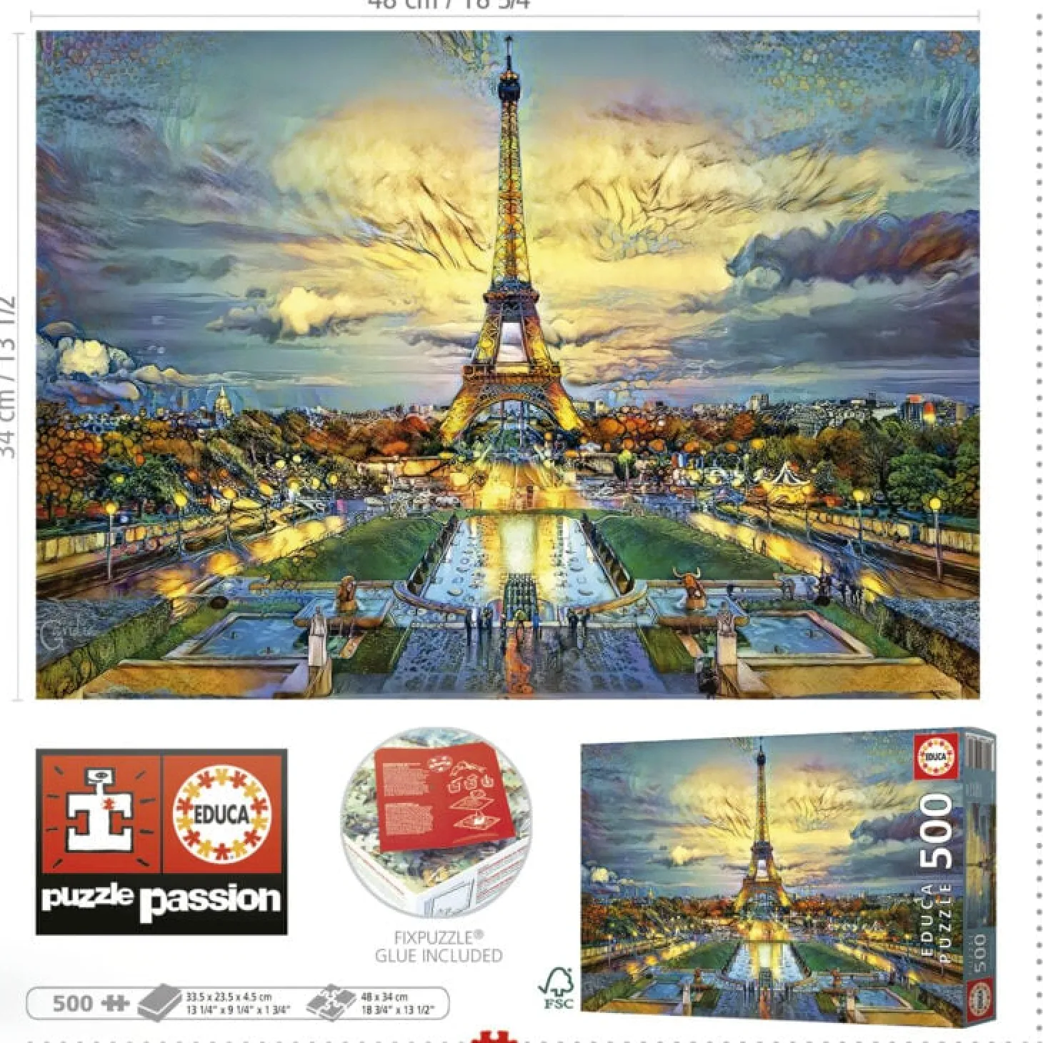 Educa Tour Eiffel - puzzle de 500 pièces