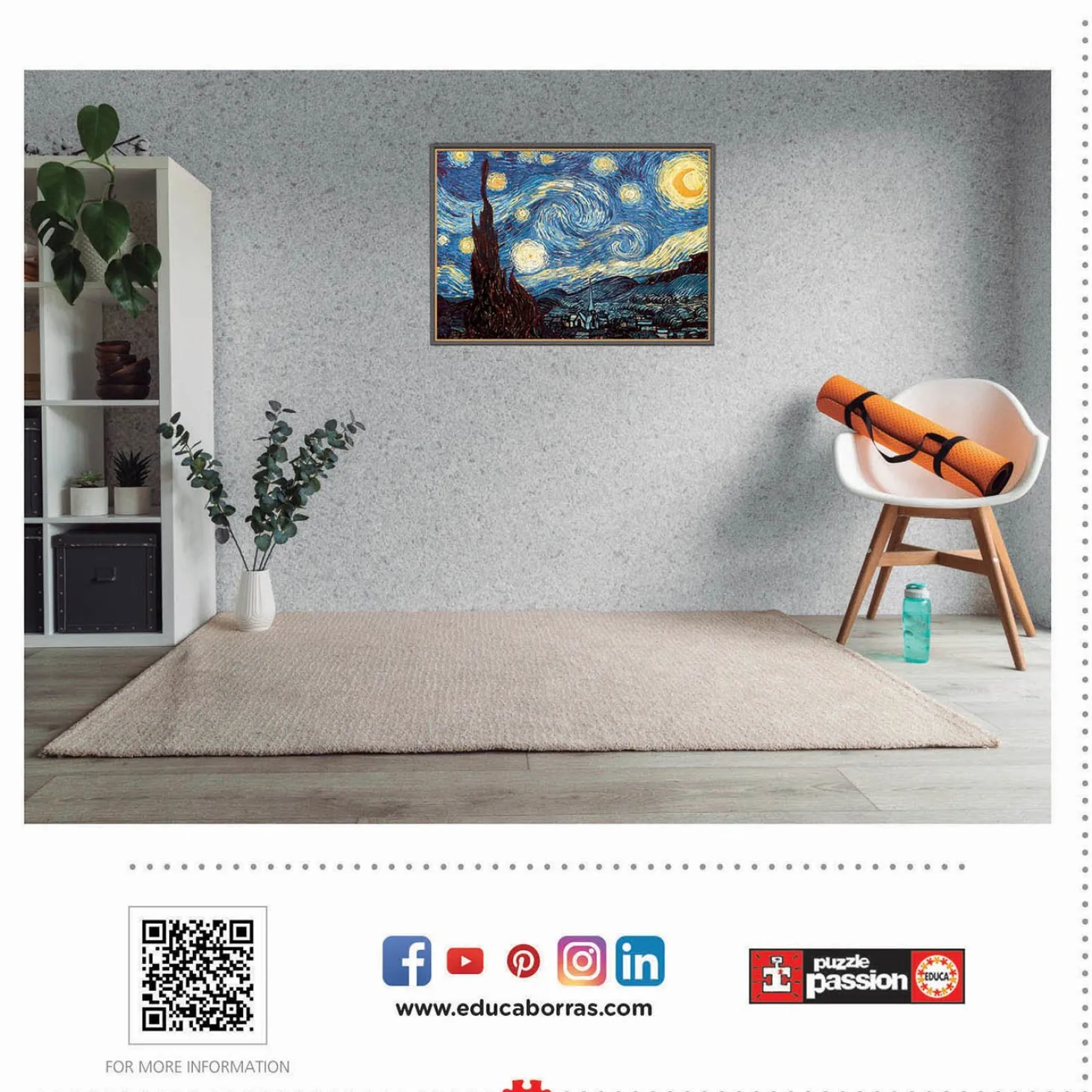 Educa Vincent van Gogh - La nuit étoilée - puzzle de 1000 pièces