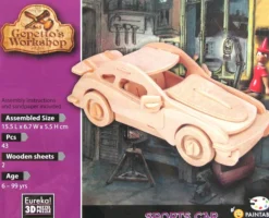 Eureka Racecar- Atelier de Gepetto - Puzzle 3D en bois