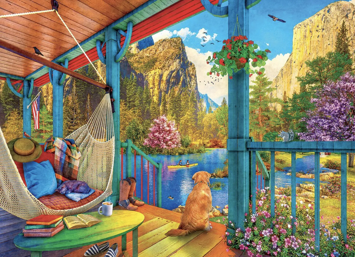 Eurographics Puzzles Hamac avec vue - puzzle de 500 pièces XXL