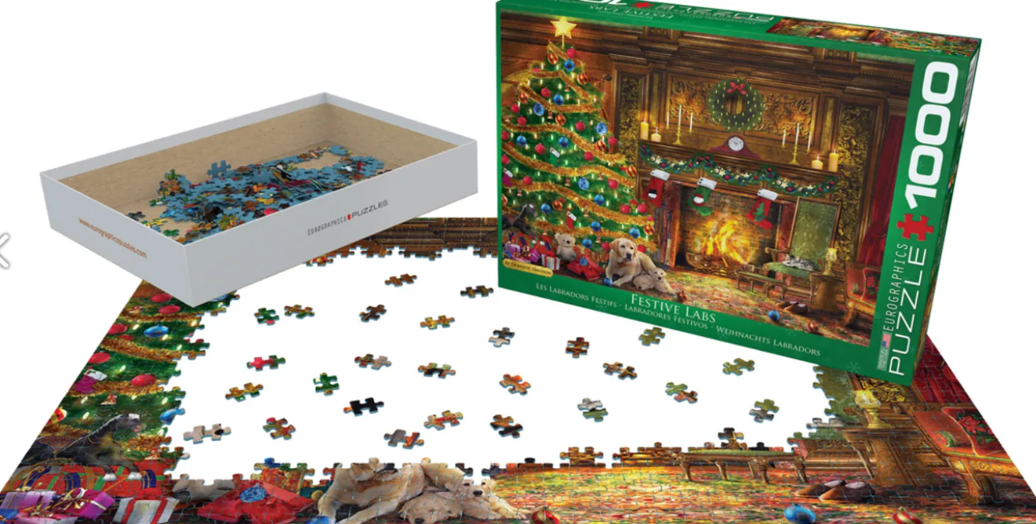 Eurographics Puzzles Les Labradors Festies - puzzle de 1000 pièces