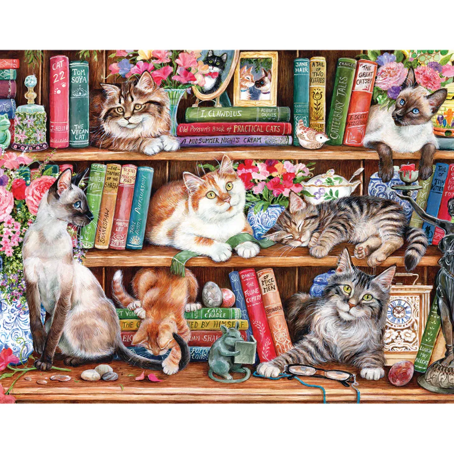 Gibsons Puss Back in Books - puzzle de pièces 500 XL