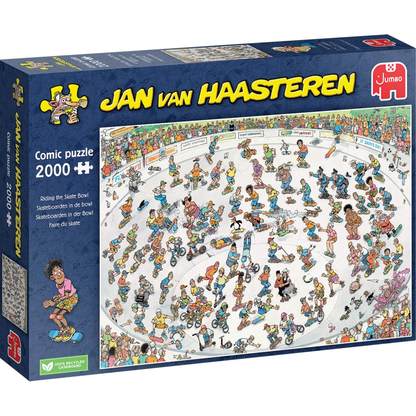 Jumbo Faire du skate - Jan van Haasteren - puzzle de 2000 pièces