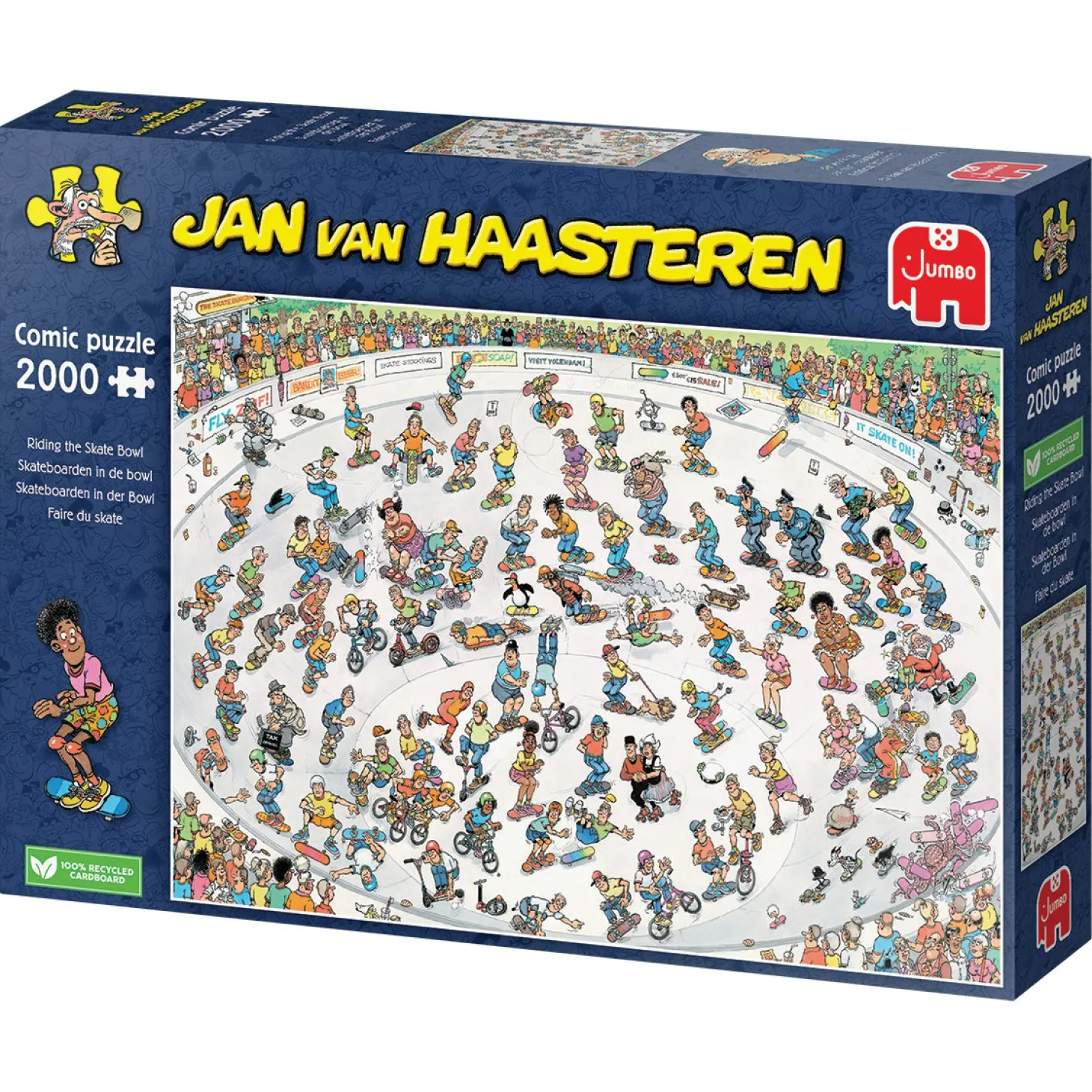 Jumbo Faire du skate - Jan van Haasteren - puzzle de 2000 pièces