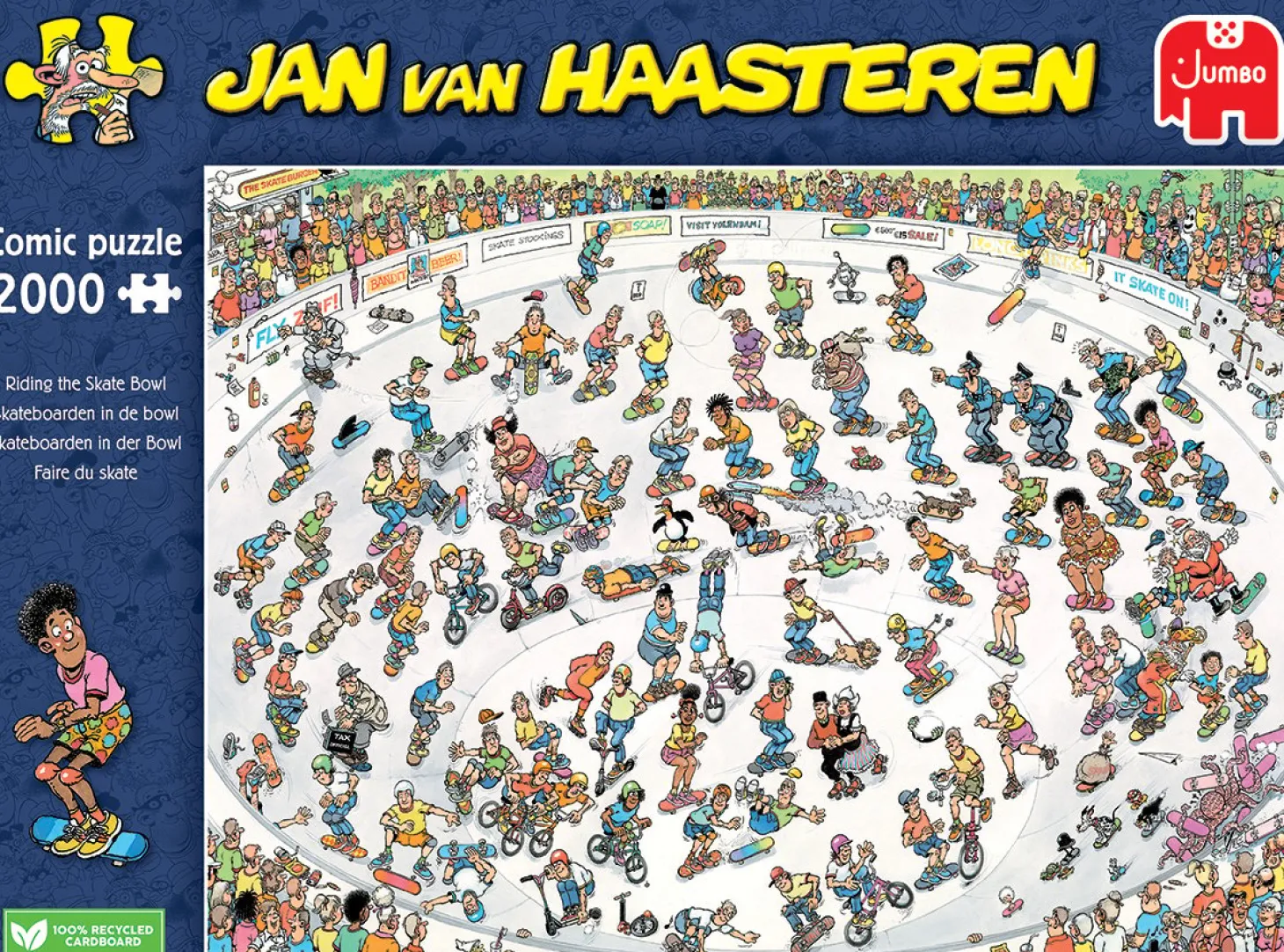 Jumbo Faire du skate - Jan van Haasteren - puzzle de 2000 pièces