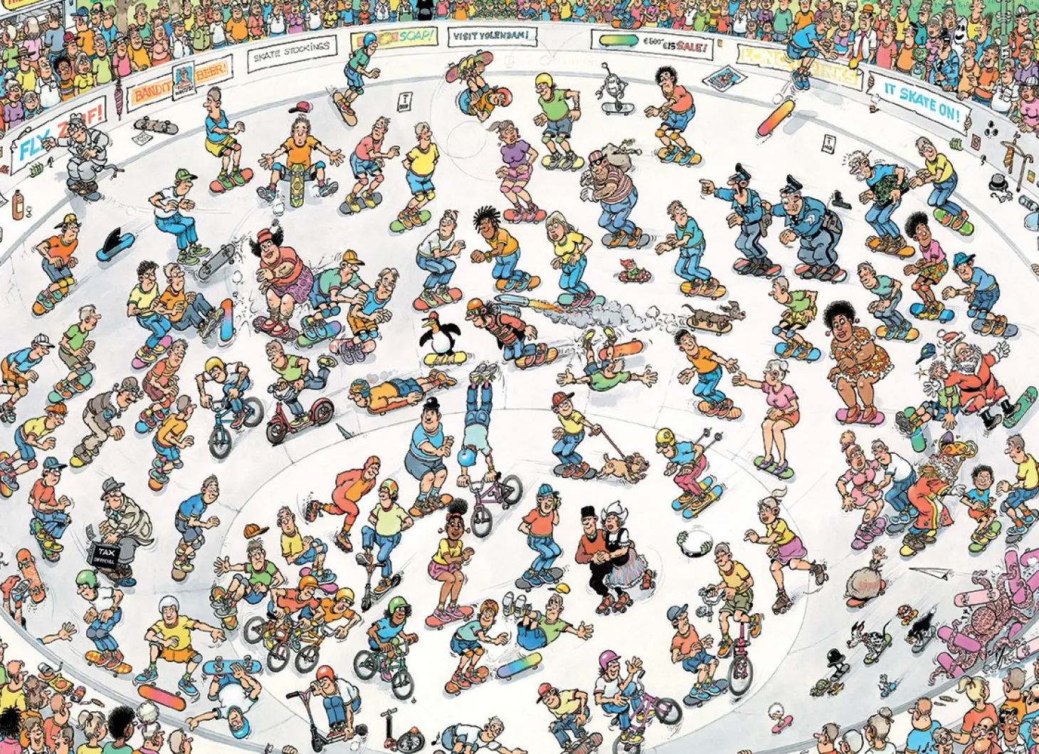 Jumbo Faire du skate - Jan van Haasteren - puzzle de 2000 pièces