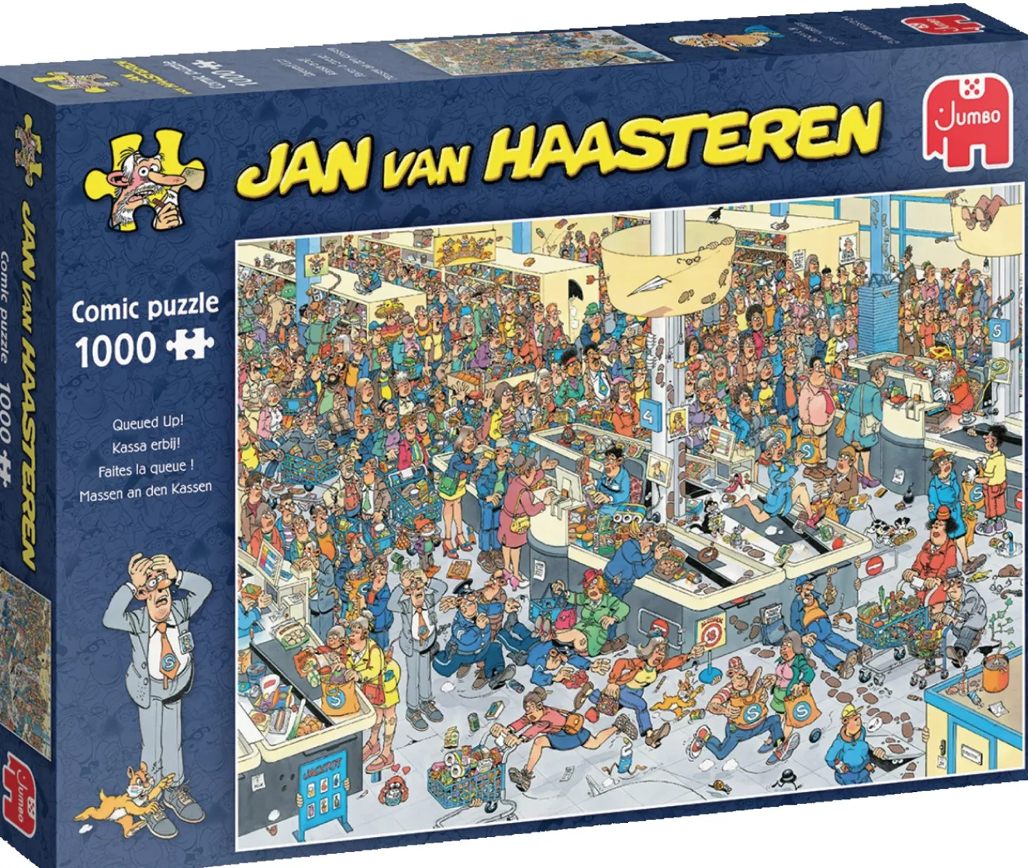 Jumbo Faites La Queue! - Jan van Haasteren - puzzle de 1000 pièces